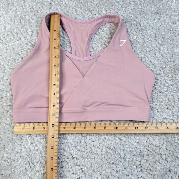 Gymshark Crossover Sports Bra Light Pink - Picture 6 of 8